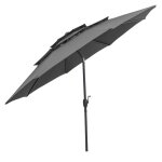 Parasol de jardin ext�rieur - relax4life - 3 m - parasol � 3 couches sans pied - inclinaison � 30� - ...