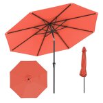 Parasol de jardin ext�rieur - relax4life - 3m - parasol droit inclinable 25� - 8 baleines - polyester ...