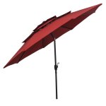 Parasol de jardin ext�rieur - relax4life - 3m - toit ventil� � 3 couches - inclinaison 30� - parasol ...