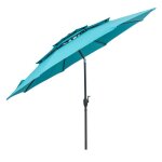 Parasol de jardin ext�rieur - relax4life - 3m - toit ventil� � 3 couches - inclinaison 30� - parasol ...