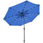 Parasol de jardin ext�rieur - relax4life - dia 300cm - �clairage solaire - parasol lumineux inclinable ...