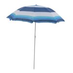 Parasol de jardin - master grill&party - jkb04 - diam�tre 180 cm - rayures blanches et bleues - m�t droit ...