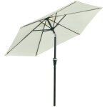 Parasol de jardin - outsunny - hexagonal - inclinable - m�tal polyester haute densit� 180 g / m� - � ...
