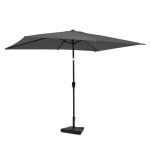 Parasol rapallo 200x300cm - parasol premium - gris pied en bton 20 kg inclus