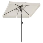 Parasol rectangulaire 200 x 150 cm protection solaire upf 50 + pliable des deux c�t�s � 30� sans pied ...
