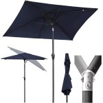 Parasol rectangulaire en aluminium - 210 x 140 cm - pour balconjardin et terrasse - protection solaire ...