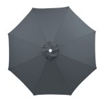 Parasol de remplacement pour patio auvent de march pour table dextrieur gris 27 m / 8 ctes