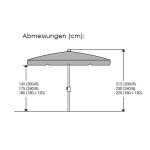 Parasol - schneider - 680 - 05 - carr� 200x200 cm - toile imperm�able terre cuite - structure acier blanc ...
