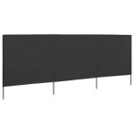 Paravent 3 panneaux - vidaxl - tissu - 400 x 120 cm - anthracite