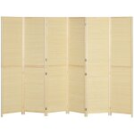 Paravent en bois de bambou homcom 6 panneaux 270 x 180 cm séparateur de pièce cloison de séparation pliable ... Paravent en bois de bambou homcom 6 panneaux 270 x 180 cm séparateur de pièce cloison de séparation pliable ...