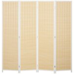 Paravent en bois homcom 4 panneaux 180 x 180 cm séparateur de pièce closion de séparation pliable pour ... Paravent en bois homcom 4 panneaux 180 x 180 cm séparateur de pièce closion de séparation pliable pour ...