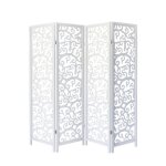 Paravent bois pans - blanc