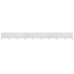 Paravent brise - vue pliable 9 panneaux 1200 x 80 cm blanc sable - helloshop26