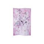 Paravent - naturel - 120x180 cm - pin - motif chat - Élégance chic Paravent - naturel - 120x180 cm - pin - motif chat - Élégance chic