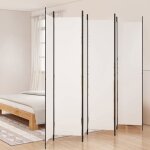 Paravent - cloison de séparation - séparateur de pièce 6 panneaux blanc 300x220 cm tissu Paravent - cloison de séparation - séparateur de pièce 6 panneaux blanc 300x220 cm tissu