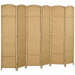 Paravent compos� de 6 panneaux dimensions 240 x 170 cm cloisons de s�paration en bambou cloisons pliables ...