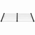 Paravent extérieur - kimmy - brise - vue auvent de porte noir et transparent 1525x90 cm polycarbonate ... Paravent extérieur - kimmy - brise - vue auvent de porte noir et transparent 1525x90 cm polycarbonate ...