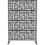 Paravent ext�rieur m�tal 120�180cm avec pieds ? brise?vue d�coratif autoportant cloison de jardin �cran ...