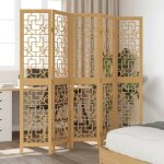 Paravent intérieur / cloison de séparation - uu - 5 panneaux - marron bois paulownia massif cc67975559 ... Paravent intérieur / cloison de séparation - uu - 5 panneaux - marron bois paulownia massif cc67975559 ...