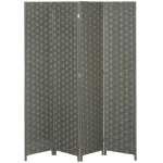 Paravent intérieur homcom - en bois - 4 panneaux - dim. 1595l x 1695h x 16p cm Paravent intérieur homcom - en bois - 4 panneaux - dim. 1595l x 1695h x 16p cm
