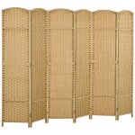 Paravent interieur - homcom - en bois - 6 panneaux - 240 x 170 cm - pour salon chambre à coucher - bois ... Paravent interieur - homcom - en bois - 6 panneaux - 240 x 170 cm - pour salon chambre à coucher - bois ...