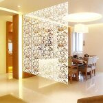 Paravent - keeper - 4pcs - fleur papillon - blanc - polythylne - intrieur