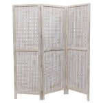 Paravent - ethnique - bois de manguier - mdf - 150x2x180 cm - couleur naturelle Paravent - ethnique - bois de manguier - mdf - 150x2x180 cm - couleur naturelle