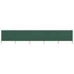 Paravent pliable 5 panneaux - vidaxl - 600x160 cm - vert - tissu non - tiss� - poteaux en bois - hauteur ...