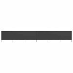 Paravent pliable 6 panneaux - jill - 800x160 cm - anthracite - tissu non - tiss� - poteaux en bois - ...