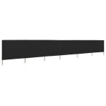Paravent pliable 6 panneaux - vidaxl - 800x120 cm - noir - tissu non - tiss� - bois - imperm�able - protection ...