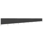 Paravent pliable en tissu - vidaxl - 9 panneaux - 1200x80 cm - anthracite - tissu non - tiss� - poteaux ...