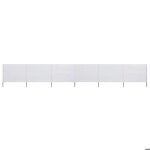 Paravent - vidaxl - 6 panneaux - tissu non - tissé - bois - extérieur élégant Paravent - vidaxl - 6 panneaux - tissu non - tissé - bois - extérieur élégant