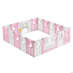Parc bebe 16 + 2 panneaux parc xxl enfant modulable avec verrouillage de s�curit� forme r�glable pliable ...