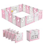 Parc bebe 16 + 2 panneaux parc xxl enfant modulable avec verrouillage de s�curit� forme r�glable pliable ...