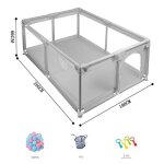 Parc bb 180 x 200 cm - magic zc parc bb pliable et lavable avec ventouses en dessous porte zippe ...