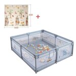 Parc bébé avec 60 boules - avec tapis - 2 anneaux de traction - portable centre dactivités pour enfants ... Parc bébé avec 60 boules - avec tapis - 2 anneaux de traction - portable centre dactivités pour enfants ...