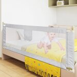 Parc bébé - barrière de lit enfant pliable - avec 28 positions réglables housse en tissu oxford gris ... Parc bébé - barrière de lit enfant pliable - avec 28 positions réglables housse en tissu oxford gris ...