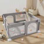 Parc bb enfants avec 60 boules - parc de jeux lavable pliable - 120 x 120 x 63cm - adapt  lintrieur ...