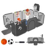 Parc bbparc de jeux bb 182cm * 122cmavec filet respirantavec panier de basket - ball et cadre de ...