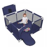 Parc b�b� en tissu oxford - xuanyu - 126 * 126cm parc b�b� avec ventouses + porte zipp�e + balles oc�aniques ...