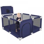 Parc bebe - xuanyu - parc enfant - grand parc bebe avec barrires + basketball rack + 50 balles - 126 ...