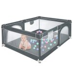 Parc bb xxl - mipan - avec porte zippe + sac de rangement - peut tre mordu - anti - collision - pour ...