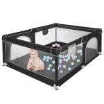 Parc bb xxl - mipan - avec porte zippe + sac de rangement - peut tre mordu - anti - collision - pour ...