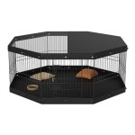 Parc pour chien � 8 panneaux - duoku - parc dexercice pliable en m�tal pour animaux de compagnie - avec ...