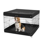 Parc pour chien 91x91x61 cm - vevor - enclos chat chiot pliable 4 panneaux - pour petits animaux de compagnie ...