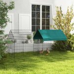 Parc enclos modulable acier avec bache pour lapins rongeurs petits animaux int�rieur ext�rieur 220l x ...