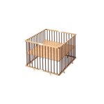 Parc pliant carr� gaby avec plancher r�glable et roulettes hybride vieux rose