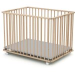 Parc pliant rectangulaire - webaby - cali - 70 x 100 cm - jusqu 24 mois - htre brut