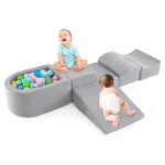 Parcours de motricit� b�b� - dreamade - 5pcs - piscine � balles - housse lavable - blocs de construction ...
