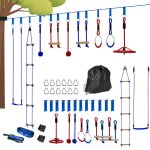 Parcours dobstacles ninja pour enfants - aiyaplay - 10 accessoires - 10 m slackline et sac de transport ... Parcours dobstacles ninja pour enfants - aiyaplay - 10 accessoires - 10 m slackline et sac de transport ...